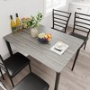 5-Piece Kitchen Dining Table Chair Set for Small Space Indoor Modern Dinette Set for 4 Square Table Chair Set Grey - 4 of 4