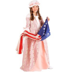 HalloweenCostumes.com Girl's Betsy Ross Costume - 1 of 3