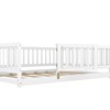 SEVOBAL Kids Beds Full Size Montessori Floor Bed with Slats Fence and Door Sturdy Pine Wood Easy Assembly for Kids, White, 78.74"*16.73"*6.69" - 4 of 4