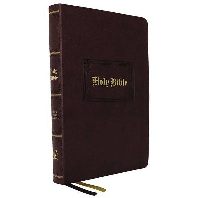 Kjv, Thinline Bible, Large Print, Vintage Series, Leathersoft, Brown, Red Letter, Comfort Print - by  Thomas Nelson (Leather Bound)