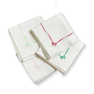 TAG Very Merry Bow Cocktail Napkin S/4