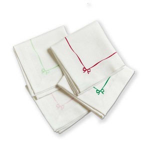TAG Very Merry Bow Cocktail Napkin S/4 - 1 of 2