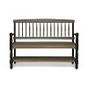 Classic Wooden Bench with storage space-Christopher Knight Home - 2 of 4