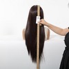 Jessie's Wig Long Straight Wig Heat Resistant Daily Party Costume Middle Part Synthetic Hair Shiny Brown 13x6 Lace Wigs 28 Inch 1 Pc/Pack - 4 of 4