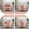 GDFStudio Bertha Swivel Boucle Upholstered 32" Wood and Steel Chair - 4 of 4