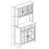 VYNXARIA 71" Pantry Storage Cabinet with 3 Adjustable Shelves, 5 glass Doors and 1 Large Drawer,White - 4 of 4
