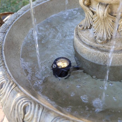 Ibiza 62" Sandstone 3-Tier LED Outdoor Floor Fountain