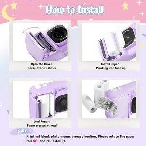 Kids Instant Print Camera Paper, thermal refill rolls. Compatible with Funshot 20, 2.2"x26ft per roll, BPA-free for toddler cameras - 1 of 3