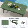 Hyleory Modern HDPE Outdoor Dining Table with Umbrella Hole, Weather-Resistant Patio Table for 4–6 People - 3 of 4
