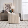 Aortzio 40.35"W Upholstered Swivel Accent Chair 360° Comfy Club Chair Arm Chair Single Sofa,Swivel Barrel Chair For Living Room Bedroom - 4 of 4