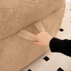 Gulches Comfy Bean Bag Sofa for Adults with Back Support, Khaki Faux Fur Floor Sofa, Stuffed Bean Bag Chair for Living Room Bedroom - 4 of 4