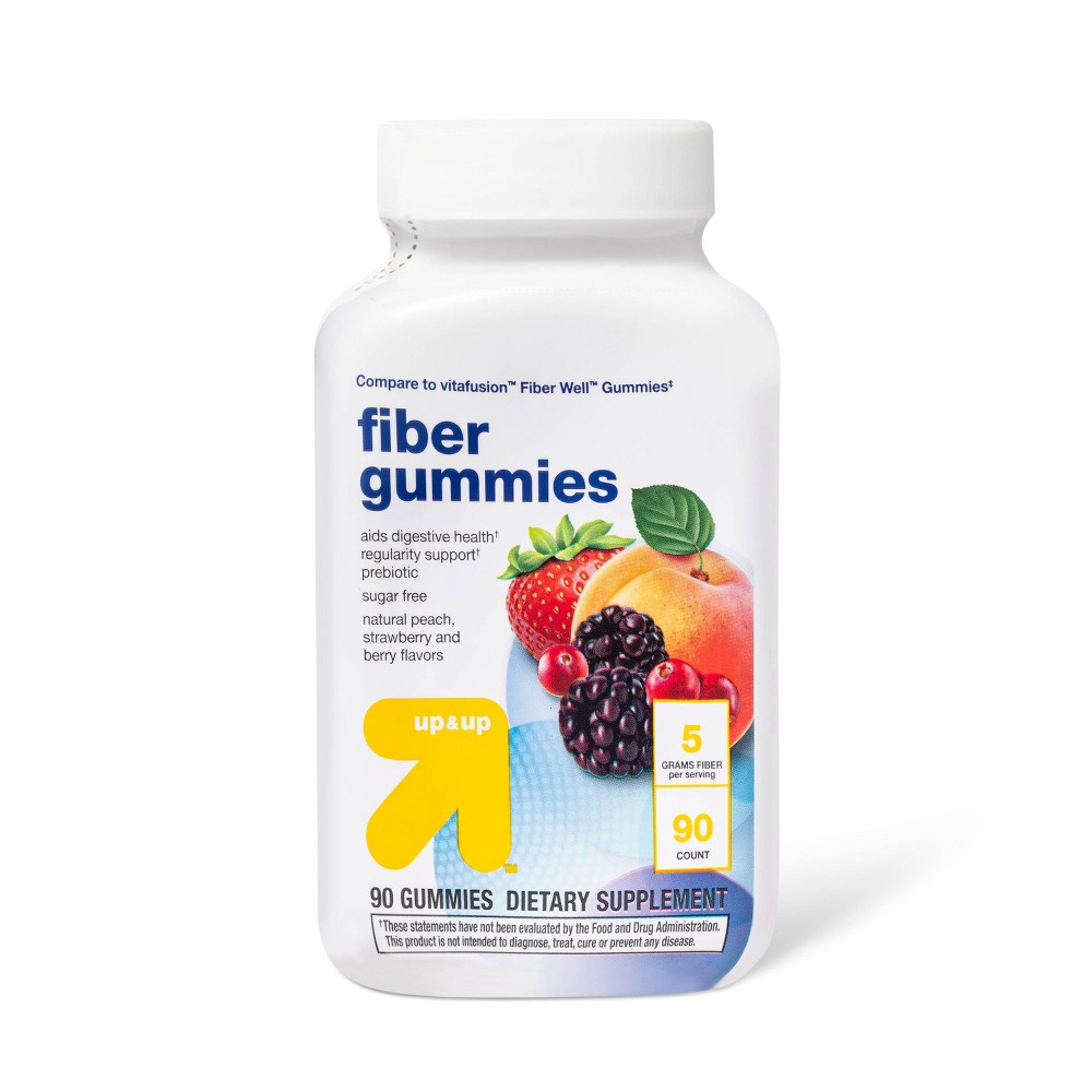 Fiber Adult Gummies - 90ct - up & up (EXP: 04/2025)