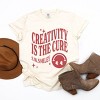 S.W.Smiley Creativity Is The Cure - Women's Garment Dyed Graphic T-Shirt - 2 of 4