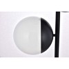 Elegant Lighting Eclipse 3 Lights Black Floor Lamp With Frosted White Glass - 4 of 4