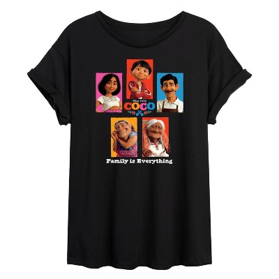 Women's - Coco - Family Is Everything Oversized Graphic T-Shirt