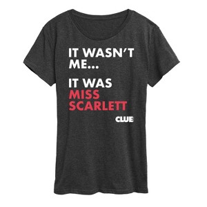Women's - Clue - It Wasnt Me It Was Miss Scarlett Short Sleeve Graphic T-Shirt - 1 of 4