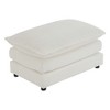 Airsurfer Large Cream Ottoman Plush Cream Ottoman Living Room Furniture for Relaxation and Style - 4 of 4