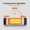 1500-Watt Patio Heater, Outdoor Infrared Heaters for Patio,3 Adjustable Power 500/100/1500 Watts, Wall Mounted, Indoor/Outdoor Use, Remote Control - 2 of 4