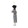 Italian Ornaments 7.0 Inch Ramona In Houndstooth  Plaid Ornament Italian Diva Couture Tree Ornaments - 3 of 3