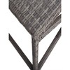 Patio Bench 47.2" Poly Rattan Gray - 3 of 4