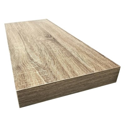 Rustic Wood MDF Floating Shelf - 24" x 10" for Cozy Spaces