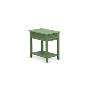 East West Furniture,Modern Wood Nightstand with 1 Mid Century Modern Drawers, Stable and Sturdy Constructed - 1 of 4