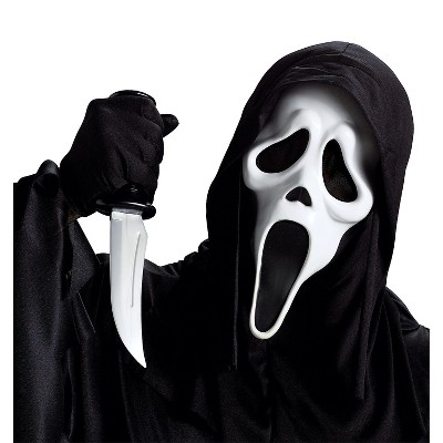 Adult Scream Ghostface with Knife Costume Mask -  - White