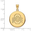 Black Bow Jewelry 14k Yellow Gold Ohio State Buckeyes NCAA Large Pendant - 2 of 3