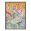 Kate and Laurel Blake Marble 27 Framed Printed Glass by Jessi Raulet of Ettavee, 18x24, Gray - 2 of 4