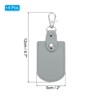 Unique Bargains Office Car ID DIY PU Leather Key Fobs with Key Rings 4 Pcs - 2 of 4