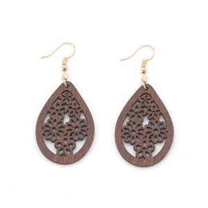 Wood Cut-Out Earring - 1 of 4
