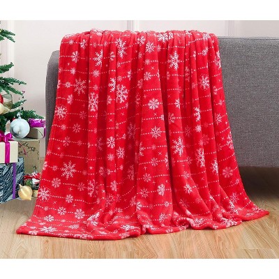 Elegant Comfort Super Soft Christmas Prints Blanket Home D¨¦cor, Warm Cozy Throws for Winter Bedding.