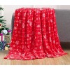 Lomsoe Christmas Snowflake Blanket Holiday Printed Flannel Throw Blanket Perfect Holiday Decor Gift for Family Friends Christmas Gift. - 2 of 4