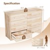 Karl Home 8-Drawer Brown MDF 55.12in. W Chest of Drawer - 2 of 4