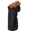 Sportoli Girls Fleece Lined Quilted Midlength Fur Trimmed Hood Winter Puffer Coats - 2 of 4