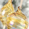 4.25"H and 6.25"H Sullivans Amber Ball And Drop Ornaments - Set of 2  Brown Christmas Ornaments - 2 of 2