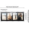 PosterPalooza | Stainless Steel Silver Wood Finish Collage Frame - Black Mat, 20 Frame Sizes, UV Acrylic - 2 of 4