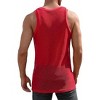 Acekool Men's Mesh Tank Top, Fitted Sleeveless mesh Muscle Shirt, See-Through Round Neck Clubwear - 2 of 4