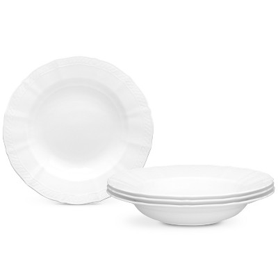 Noritake Cher Blanc Bowl, Set of 4, Soup, 9 1/2", 12 oz.