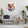 Stupell Industries Happy Corgi Modern Splatter Canvas Wall Art - 2 of 4