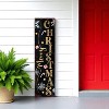 HomeRoots 36" Black And Gold Merry Christmas Snowflakes Solid Wood Porch Sign - 2 of 4