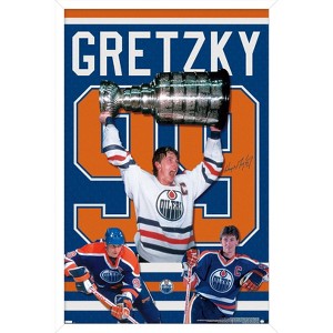 Trends International Wayne Gretzky - Jersey Framed Wall Poster Prints - 1 of 4