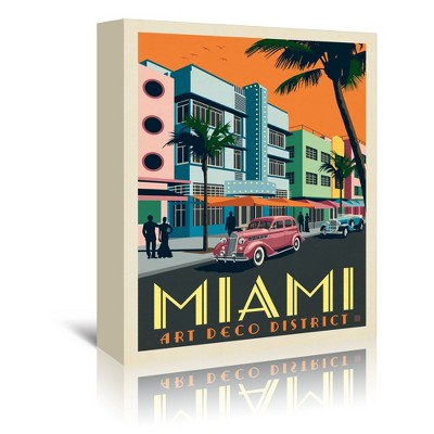 Usa Miami Art Deco District by Anderson Design Group Wrapped Canvas - Americanflat - 5" x 7"