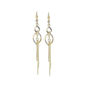 SOHI Women's Silver Sleek Drop Earrings - 1 of 3