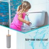 Evideco French Home Goods Modern Toilet Brush and Holder Set with Bamboo Lid - 4 of 4