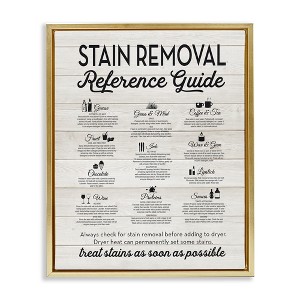 Stupell Industries Stain Removal Reference Guide Floating Frame Canvas Art - 1 of 4