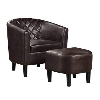 Breighton Home Take a Seat Roosevelt Accent Chair with Ottoman