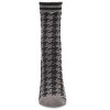Memoi Women's Classic Houndstooth Cotton Blend Crew Sock Med Gray Heather 9-11 - 2 of 4