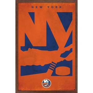 Trends International NHL New York Islanders - Logo 25 Framed Wall Poster Prints - 1 of 4