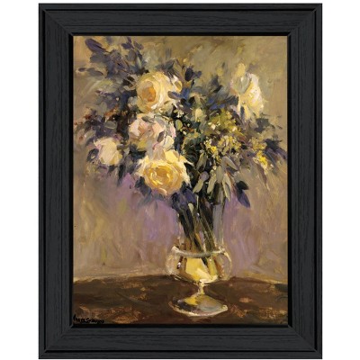 HomeRoots Evening Vase Black Framed Print Wall Art